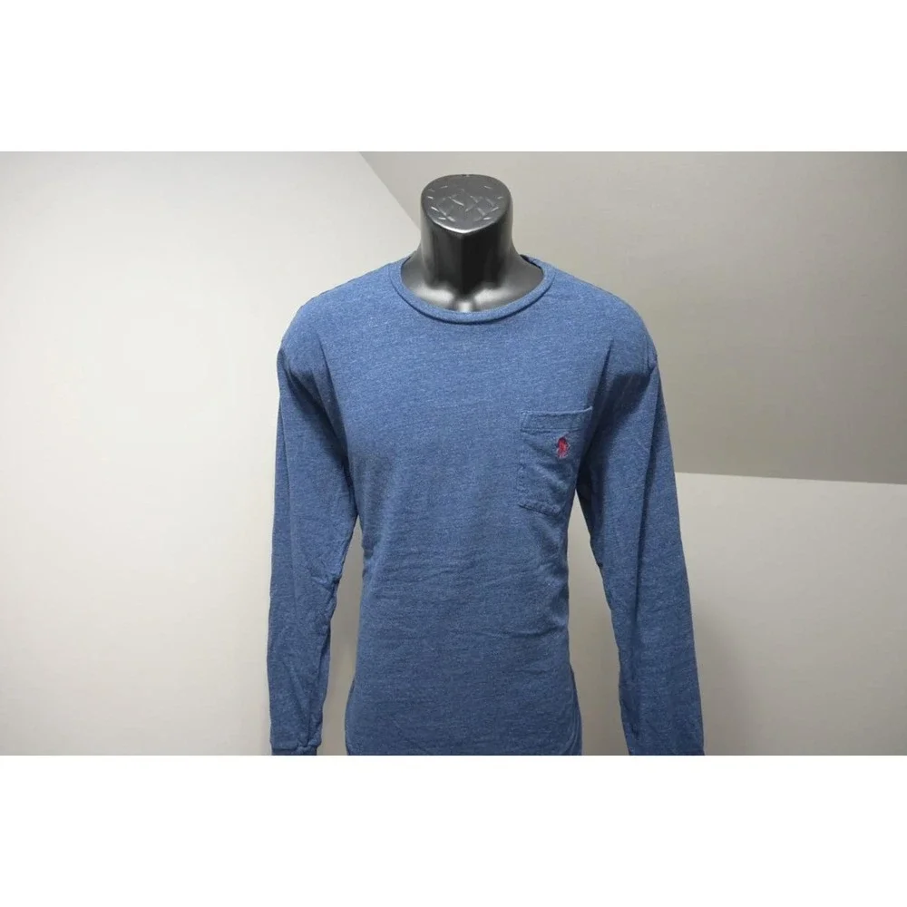 Polo Ralph Lauren Tee Shirt Classic Fit Marled Dark Blue Mens Sz‎ Large